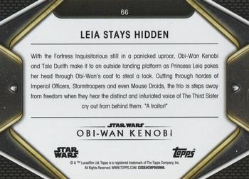 2023 Topps Star Wars: Obi-Wan Kenobi #66 Leia Stays Hidden Back