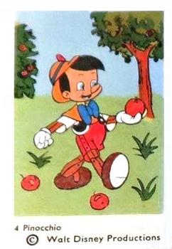 1964 Dutch Gum Numbered Set 2 #4 Pinocchio Front