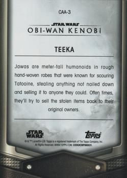 2023 Topps Star Wars: Obi-Wan Kenobi - Creatures & Aliens #CAA-3 Teeka Back
