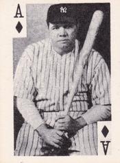 1969 Globe Imports Playing Cards Gas Station Issue #A♦ Babe Ruth Front