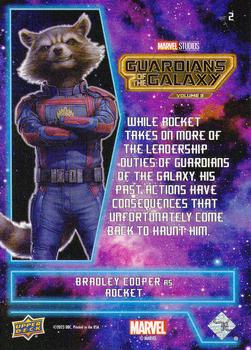 2023 Upper Deck Marvel Guardians of the Galaxy Vol. 3 Weekly #2 Bradley Cooper as Rocket Back
