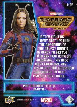2023 Upper Deck Marvel Guardians of the Galaxy Vol. 3 Weekly - SP Variants #SP-1 Pom Klementieff as Mantis Back
