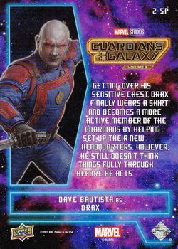 2023 Upper Deck Marvel Guardians of the Galaxy Vol. 3 Weekly - SP Variants #SP-2 Dave Bautista as Drax Back