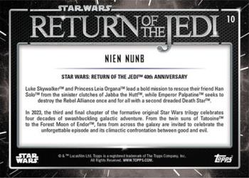 2023 Star Wars: Return of the Jedi 40th Anniversary #10 Nien Nunb Back