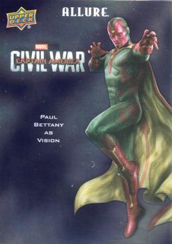 2022 Upper Deck Allure Marvel Studios - Character Posters #CP-13 Paul Bettany as Vision Front