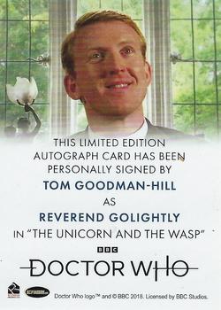 2023 Rittenhouse Doctor Who Series 1-4 - Autographs #NNO Tom Goodman-Hill Back