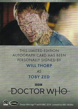 2023 Rittenhouse Doctor Who Series 1-4 - Autographs #NNO Will Thorp Back