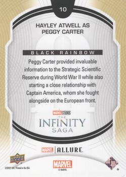2022 Upper Deck Allure Marvel Studios - Black Rainbow #10 Hayley Atwell as Peggy Carter Back