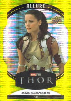2022 Upper Deck Allure Marvel Studios - Yellow Taxi #8 Jaimie Alexander as Sif Front