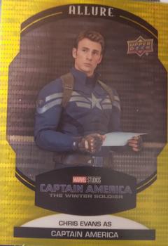 2022 Upper Deck Allure Marvel Studios - Yellow Taxi #26 Chris Evans as Captain America Front
