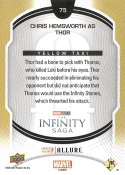 2022 Upper Deck Allure Marvel Studios - Yellow Taxi #75 Chris Hemsworth as Thor Back