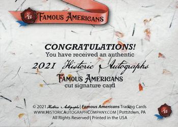 2021 Historic Autographs Famous Americans - Autographs #NNO Wally Moon Back