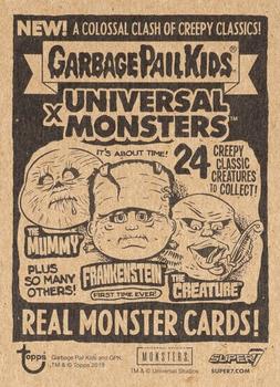 2019 Topps Garbage Pail Kids x Universal Monsters #10b Bride of Frankenstein Back