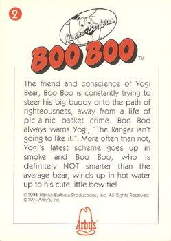 1994 Cardz Arby's Hanna-Barbera #2 Boo Boo Back