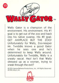 1994 Cardz Arby's Hanna-Barbera #19 Wally Gator Back
