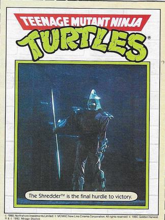 1990 Ralston Purina Cereal Teenage Mutant Ninja Turtles #NNO The Shredder is the final hurdle to victory. Front
