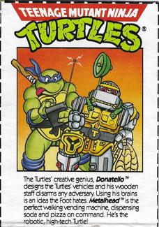 1989 Ralston Purina Cereal Teenage Mutant Ninja Turtles #NNO Donatello & Metalhead Front