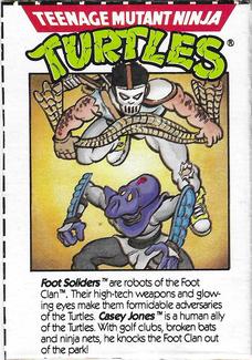 1989 Ralston Purina Cereal Teenage Mutant Ninja Turtles #NNO Foot Soldier / Casey Jones Front
