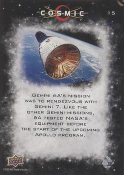 2023 Upper Deck Cosmic - Red Shift #15 First Orbital Rendezvous - Gemini 6 Back