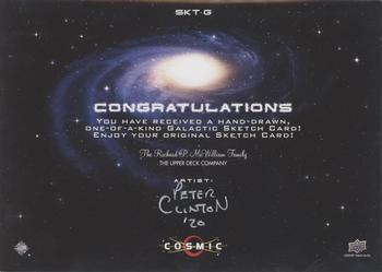 2023 Upper Deck Cosmic - 5” x 7” Galactic Sketch #NNO Peter Clinton Back