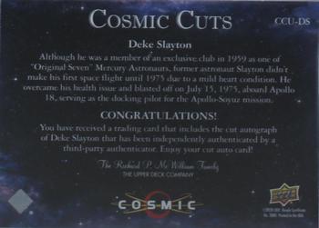2023 Upper Deck Cosmic - Cosmic Cuts Cut Signatures #CCU-DS Deke Slayton Back