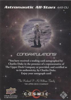 2023 Upper Deck Cosmic - Astronautic All-Stars Autographs #AAS-DU Charles Duke Back