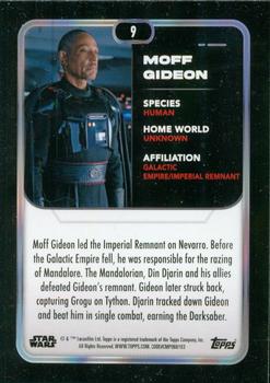 2023 Topps Star Wars #9 Moff Gideon Back