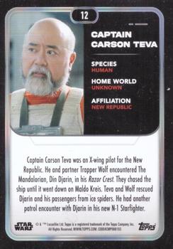 2023 Topps Star Wars #12 Captain Carson Teva Back