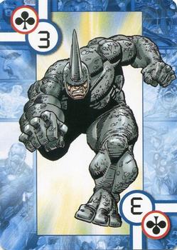 2005 Cards Inc. Marvel Heroes Collectors Edition Playing Cards #3♣ Rhino Front
