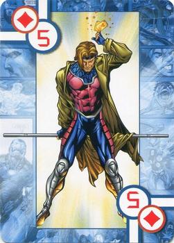 2005 Cards Inc. Marvel Heroes Collectors Edition Playing Cards #5♦ Gambit Front