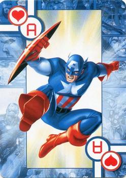 2005 Cards Inc. Marvel Heroes Collectors Edition Playing Cards #A♥ Captain America Front