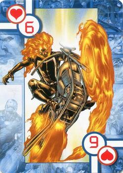 2005 Cards Inc. Marvel Heroes Collectors Edition Playing Cards #6♥ Ghost Rider Front