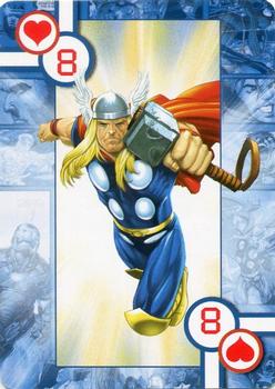 2005 Cards Inc. Marvel Heroes Collectors Edition Playing Cards #8♥ Thor Front