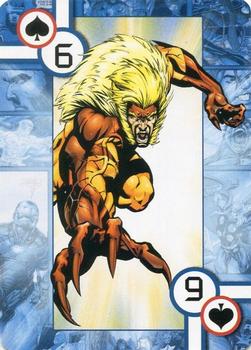 2005 Cards Inc. Marvel Heroes Collectors Edition Playing Cards #6♠ Sabretooth Front