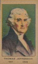 1921 Universal US Presidents Strip Cards (W563) #NNO Thomas Jefferson Front