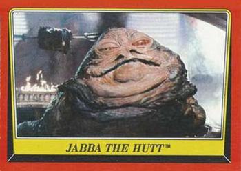 1983 Scanlens Star Wars Return of the Jedi #14 Jabba the Hutt Front