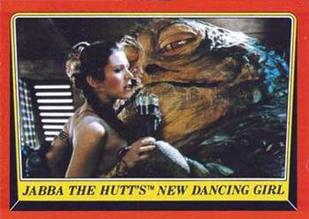 1983 Scanlens Star Wars Return of the Jedi #39 Jabba the Hutt's New Dancing Girl Front