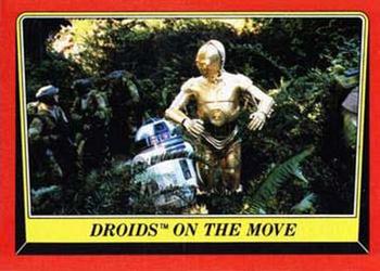 1983 Scanlens Star Wars Return of the Jedi #69 Droids on the Move Front