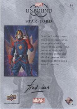 2022 Upper Deck Marvel Unbound #94 Star-Lord Back