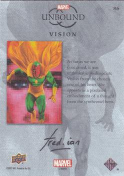 2022 Upper Deck Marvel Unbound - Canvas #86 Vision Back