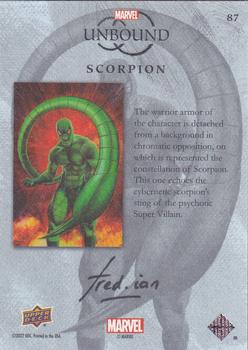 2022 Upper Deck Marvel Unbound - Canvas #87 Scorpion Back