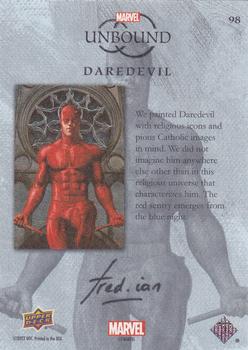 2022 Upper Deck Marvel Unbound - Canvas #98 Daredevil Back