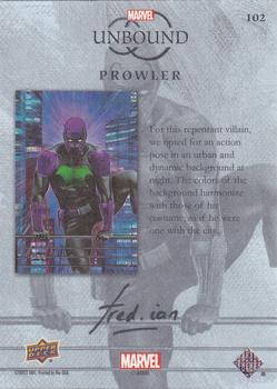 2022 Upper Deck Marvel Unbound - Canvas #102 Prowler Back