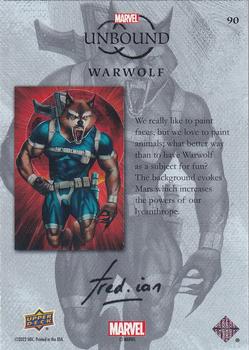 2022 Upper Deck Marvel Unbound - Rainbow Foil #90 Warwolf Back