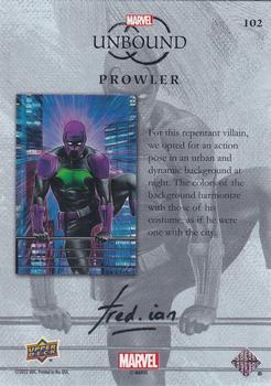 2022 Upper Deck Marvel Unbound - Rainbow Foil #102 Prowler Back