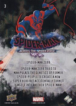 2023 Upper Deck Marvel Spider-Man Across the Spider-Verse Weekly #3 Spider-Man 2099 Back