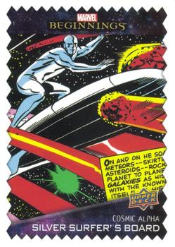 2022 Upper Deck Marvel Beginnings Volume 2, Series 1 - Cosmic Alpha #CA2 Silver Surfer's Board Front