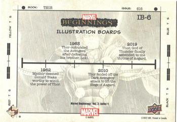 2022 Upper Deck Marvel Beginnings Volume 2, Series 1 - Illustration Boards #IB-6 Thor Back