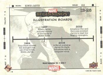 2022 Upper Deck Marvel Beginnings Volume 2, Series 1 - Illustration Boards #IB-28 Edwin Jarvis Back