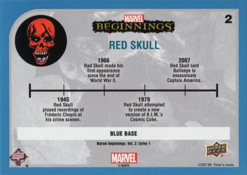 2022 Upper Deck Marvel Beginnings Volume 2, Series 1 - Blue Border #2 Red Skull Back